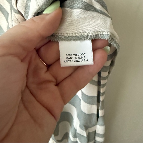 MISA Los Angeles Persephone Gray Abstract Zebra One Shoulder Maxi Dress S - Picture 8 of 9